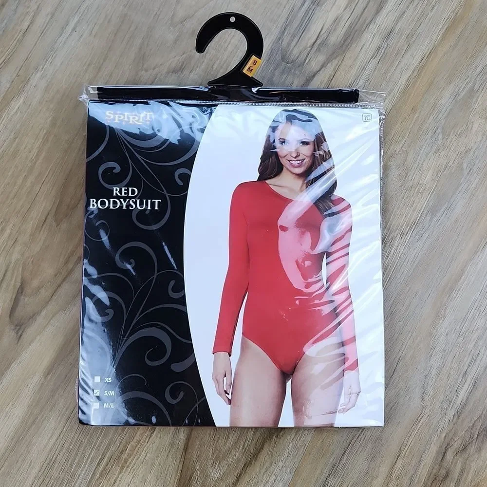 🔹️NIB Spirit Red Long Sleeve Bodysuit Small/Medium - Picture 5 of 7
